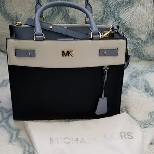 Michy Kors Blue Satchel Handbag